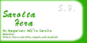 sarolta hera business card